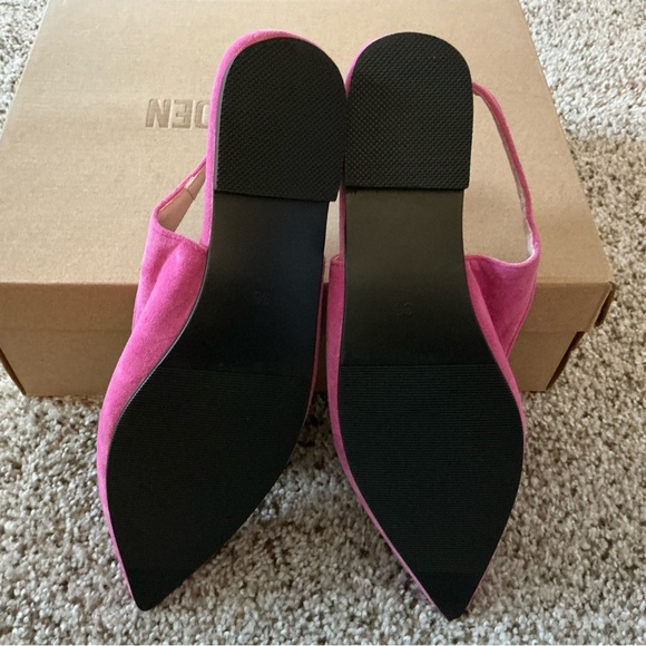 Pink and Green Tassel Slingback Flats - Picture 4 of 4